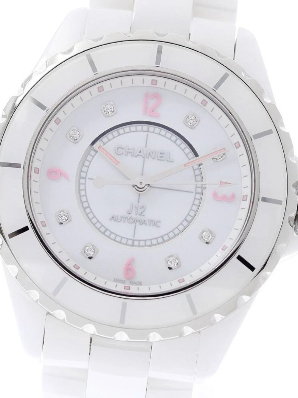 CHANEL J12 Pink light H4864 8P diamond white Dial Automatic Men's Watch_960725
